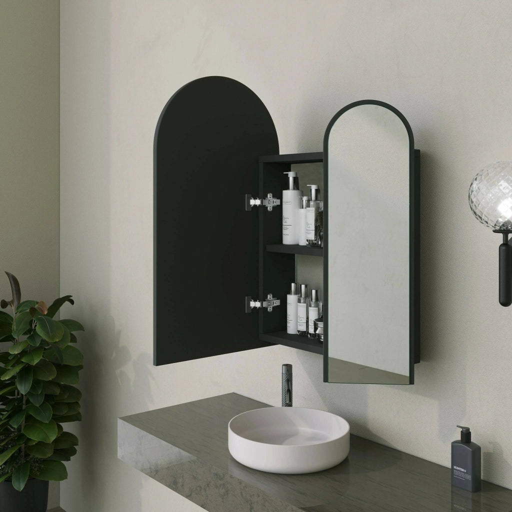 Mobile sottolavabo Paramaribo, Mobiletto da bagno, Contenitore porta lavabo, Armadio per lavandino, 50x12h45 cm, Nero