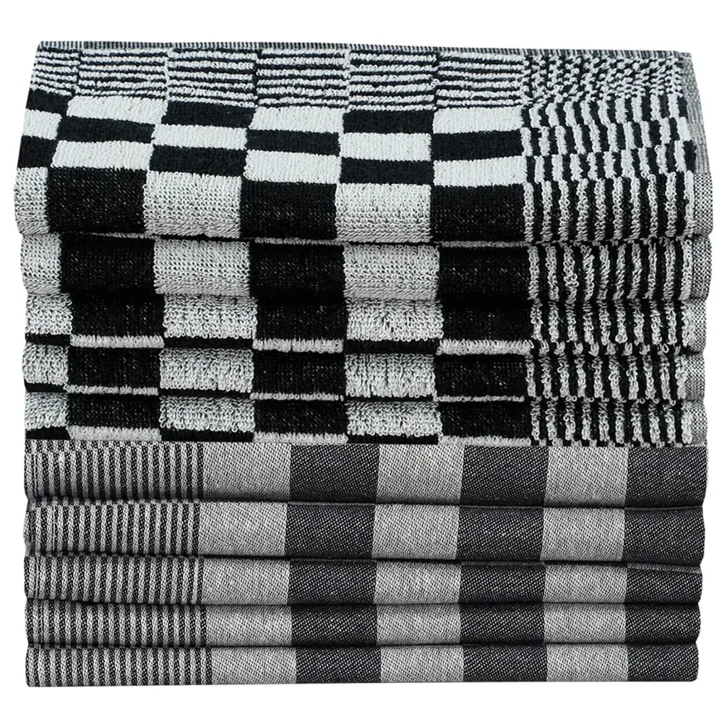 Set Strofinacci 50 pz in Cotone Nero e Bianco 136293