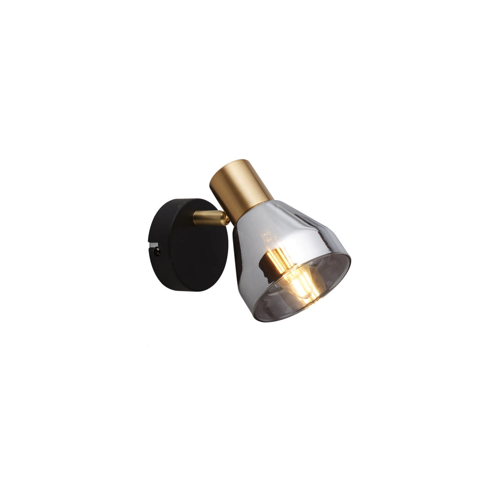 Plafoniera Industrial-Nordico Westminster Acciaio Nero Fumè 1 Luce E14