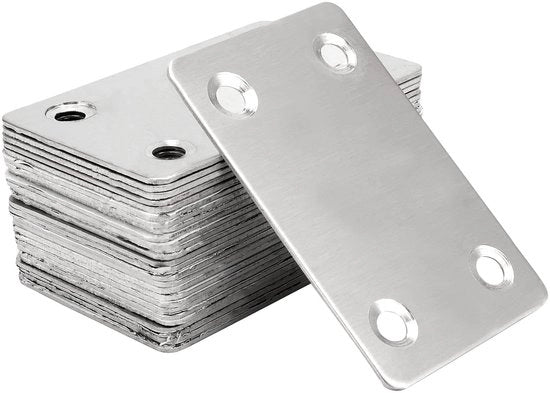 Pannelli scorrevoli 30 pezzi - Supporto in acciaio inossidabile - Piattaforma di connessione - Sostegno per la riparazione - 120 viti - Finitura a setole argentate