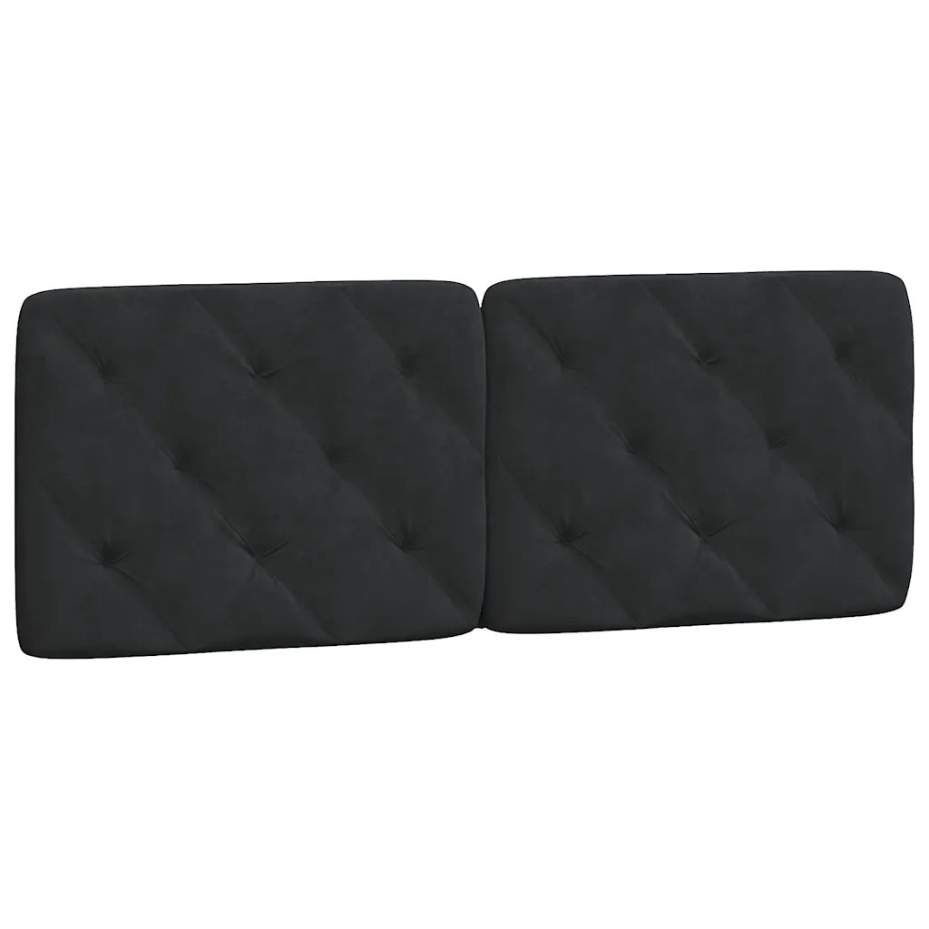 Giroletto senza Materasso-Struttura Letto Nero 140x200 cm in Velluto 350362