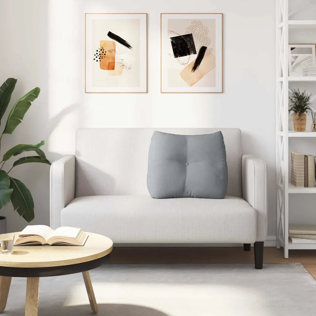 Cuscino per Schiena | Cuscino dorsale Grigio chiaro 60 x 24 x 50 cm Tessuto