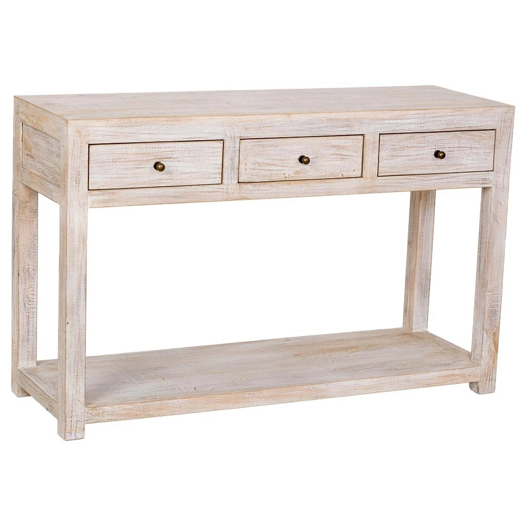 Consolle in legno bianco 119,38x40,64x78,74h cm