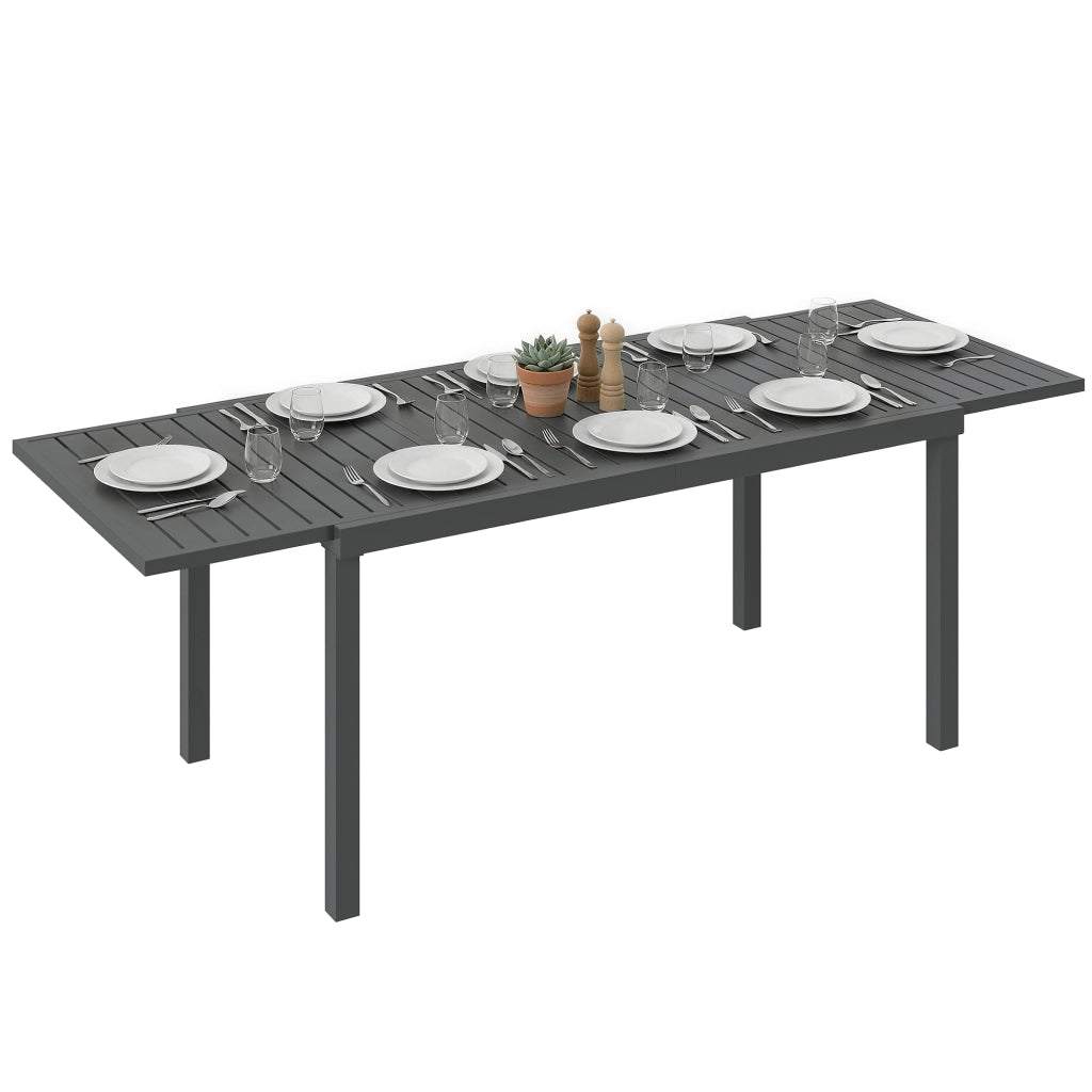 Tavolo da Giardino Allungabile 150/225x85x75 cm ¨C zephmum ¨C Grigio