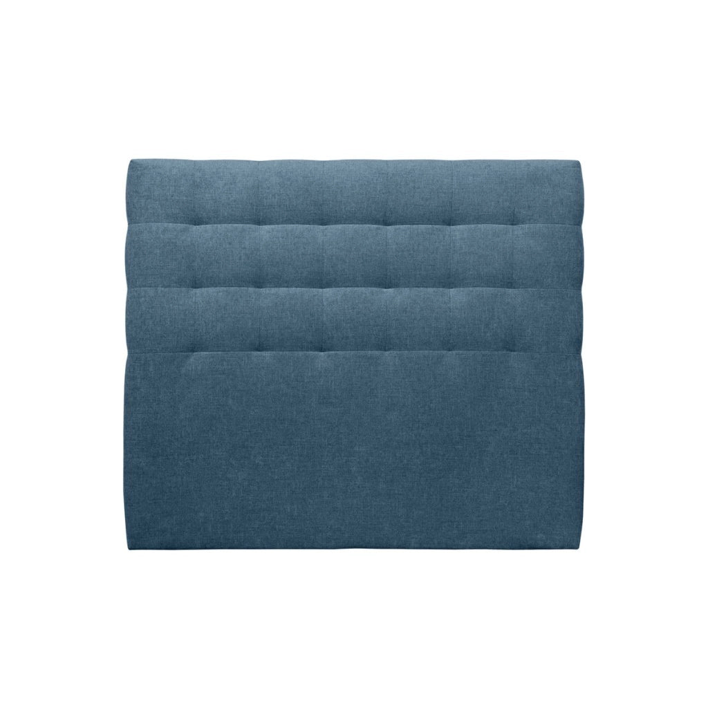 Testiera in tessuto natté blu oceano imbottita L160 cm