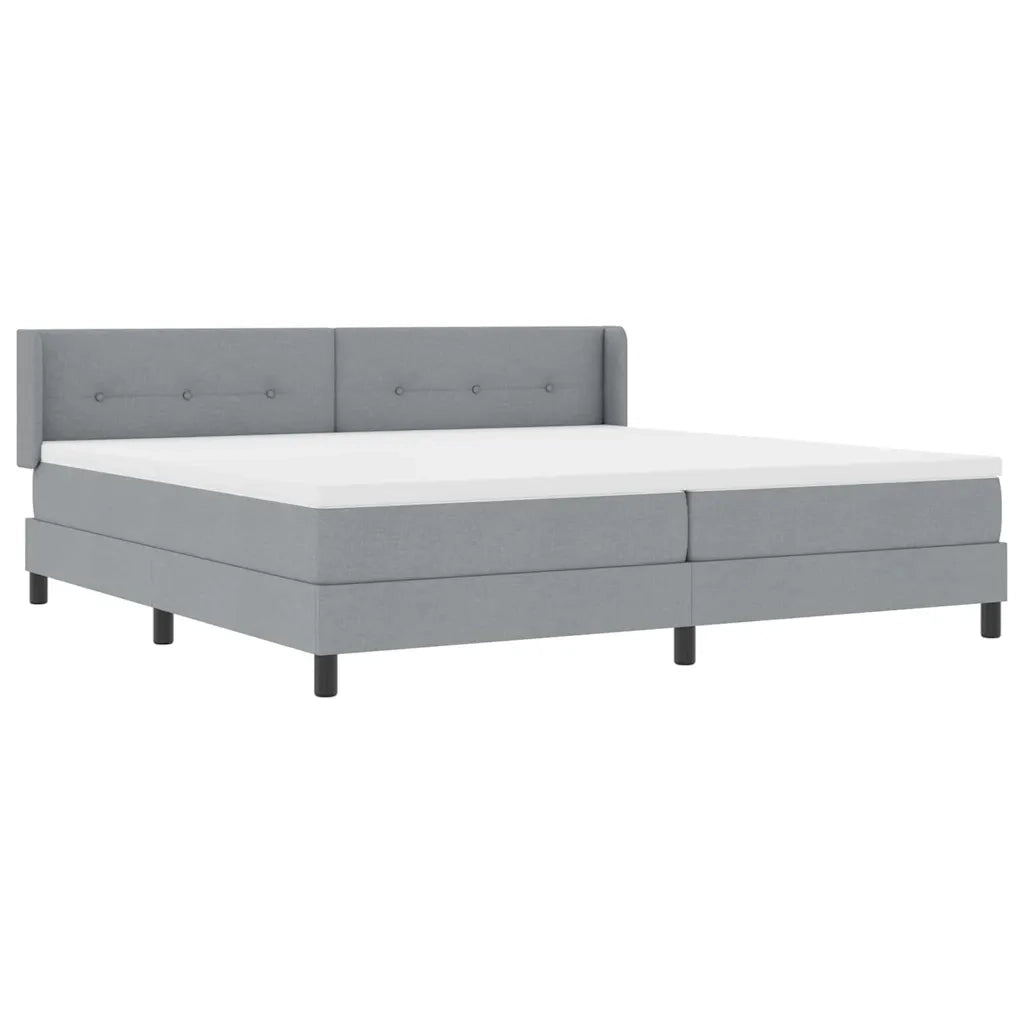 Letto box spring con materasso Grigio chiaro 200 x 200 cm 3341125