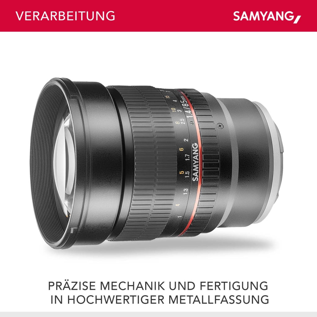 85/1.4 Lens DSLR Sony E obiettivo fotografico con messa a fuoco manuale, obiettivo per ritratti nero