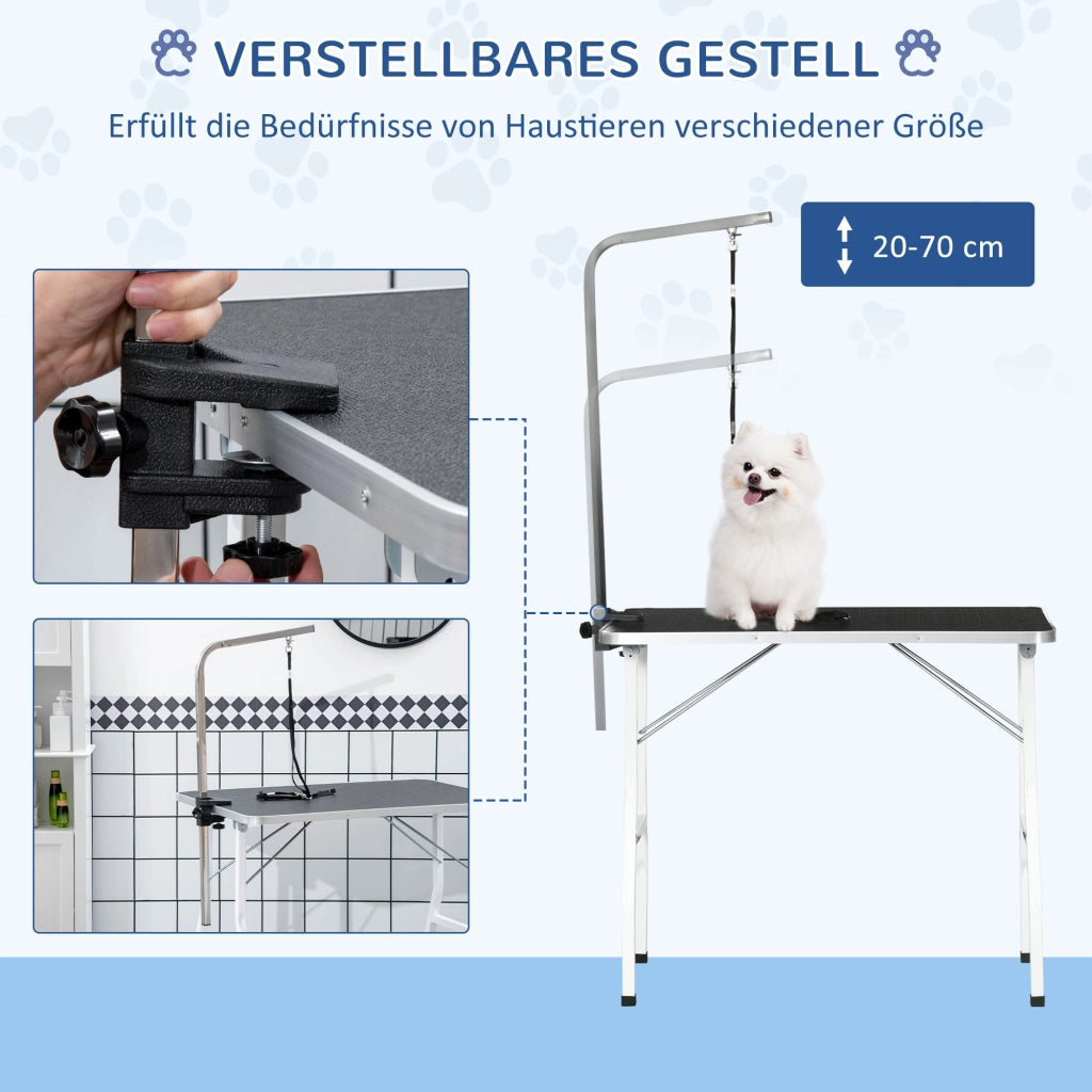 Tavolo da toeletta per cani regolabile ¨C zephmum ¨C Nero