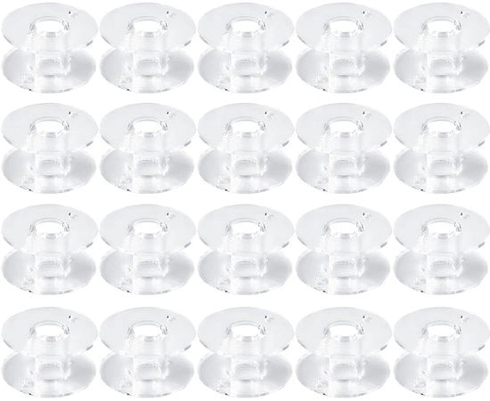 Set di pulitori universali in plastica per macchine da cucire - 20 pezzi - Scatola trasparente - Dimensione D - Accessori per cucire
