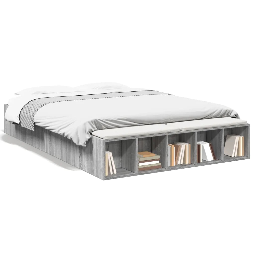 Giroletto-Struttura Letto Grigio Sonoma 140x200 cm in Legno Multistrato 470954