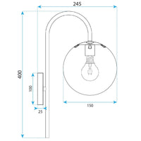 Lampada Da Parete G090-1w Black