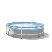 26730NP - Piscina Prism Clearview Cm 488X122 Con Pompa Filtro, Scaletta, Telo Base E Copertura