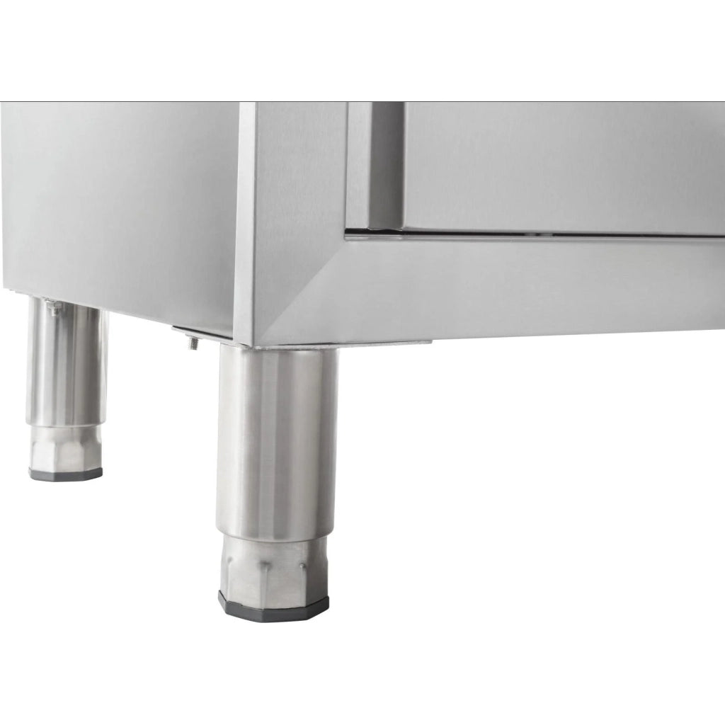 Mobile da cucina professionale in acciaio inox 4 ripiani 50 x 118 x 180 cm 3614123