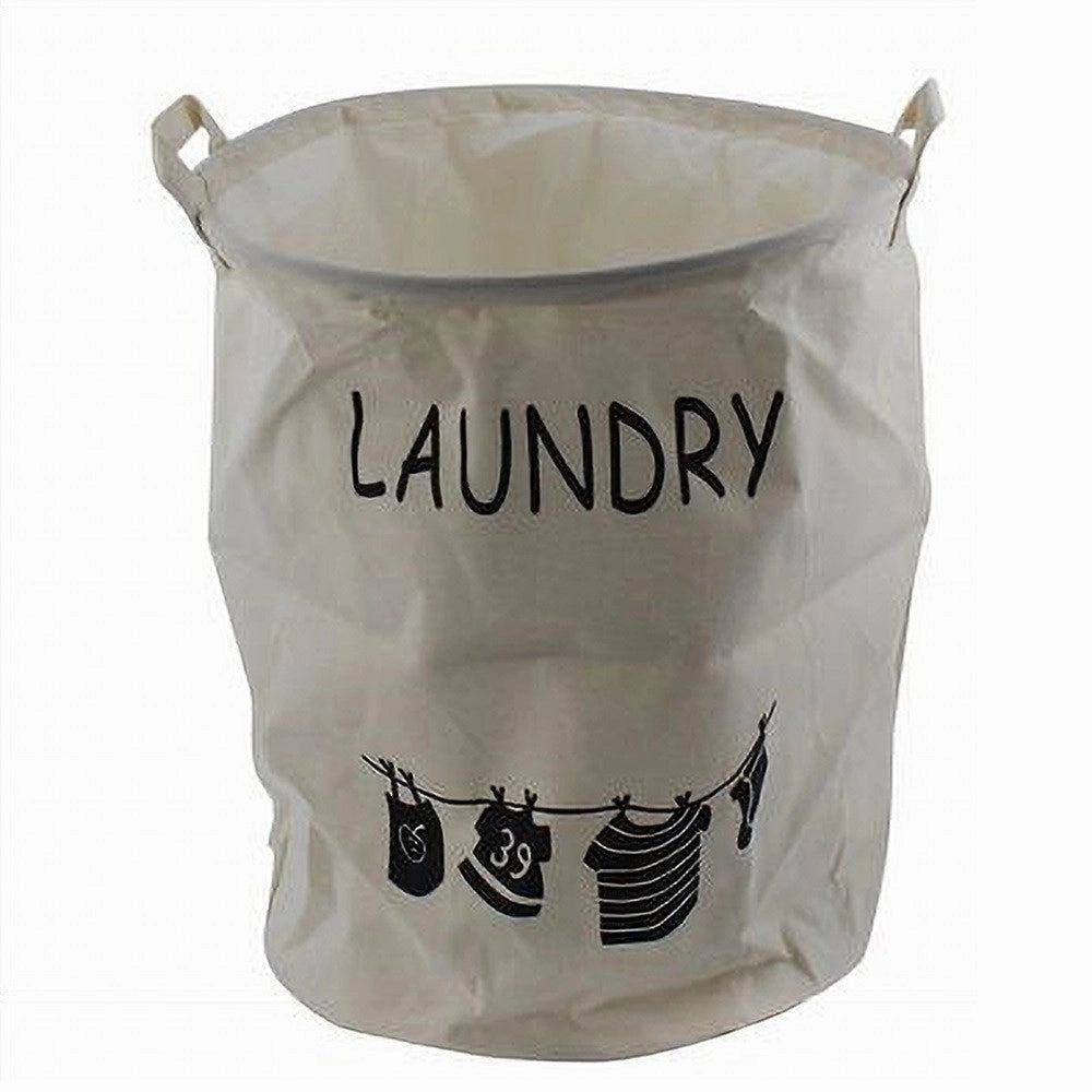 Trade Shop - Cesto Porta Biancheria Con Manici Sacca Panni Sporchi Bagno Casa 35 X 45cm 10470 -