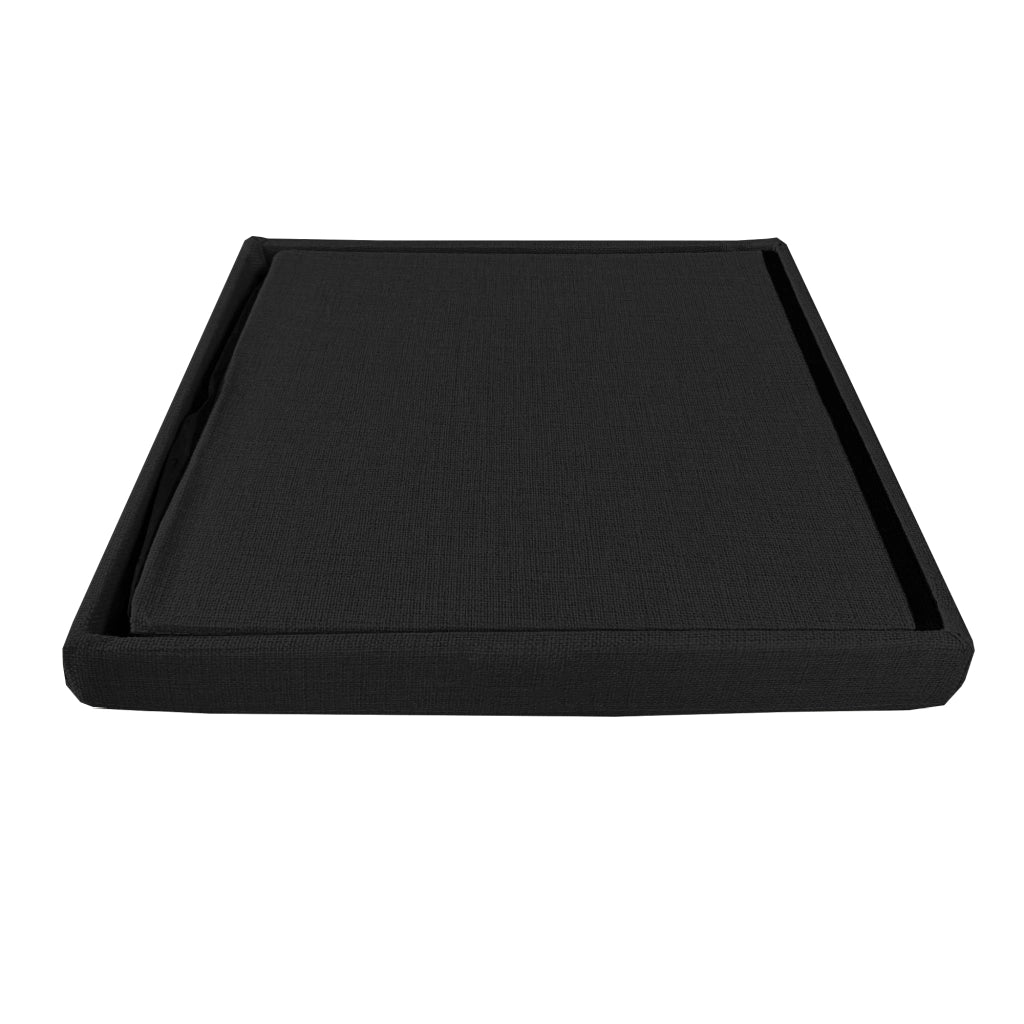 Pouf ottomano portaoggetti quadrato pieghevole 38x38x38 cm | Nyana Casa | Stile ottomano | Poliestere resistente | Nero, grigio e beige