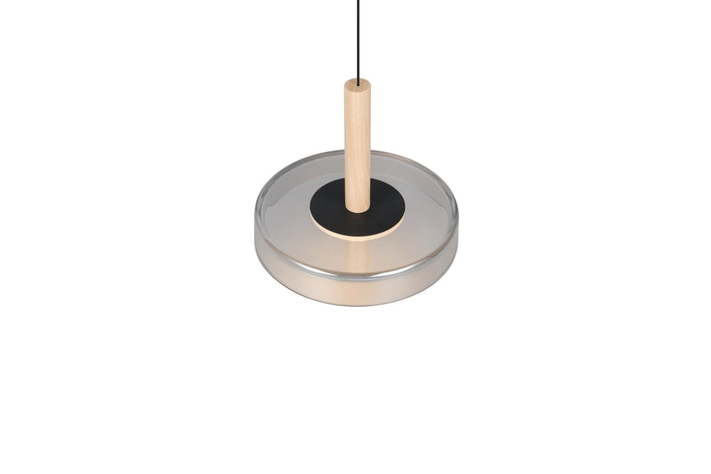 Sospensione Trio Celeste Ø22 nero vetro LED 10W 3000K