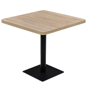 Tavolo alto stile bar/bistrot MDF e acciaio quadrato 80 x 80 cm rovere beige 0902108