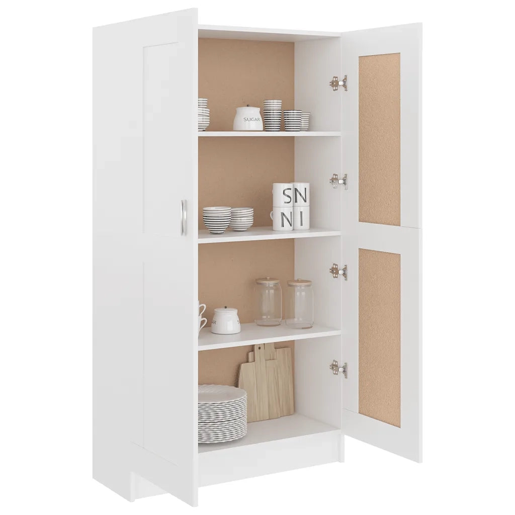 Libreria Bianca 82,5x30,5x150 cm in Legno Multistrato 802723