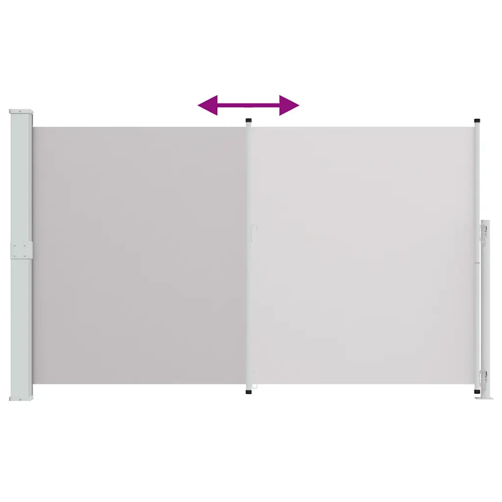 Tenda Laterale Retrattile per Patio 180x314 cm Grigia 313401