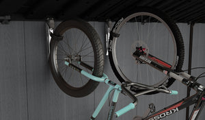 Porta Bicicletta Keter Gancio Universale Capacità 35 kg in Acciaio Grigio e Nero