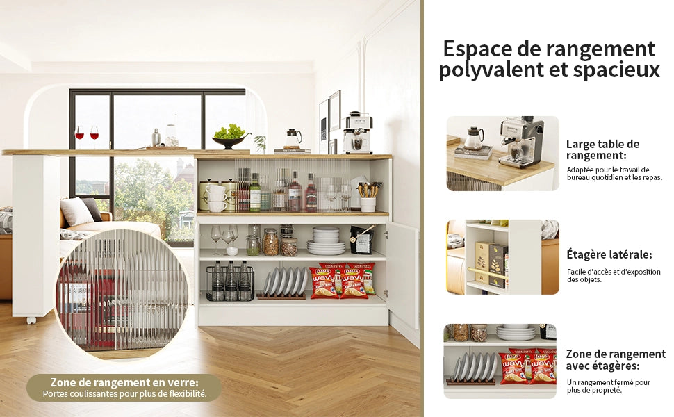 Mobile TV Girevole 360¡ã con Ripiani e Vetro ¨C MINIMAL ¨C Nero/Bianco, 90x45x100 cm