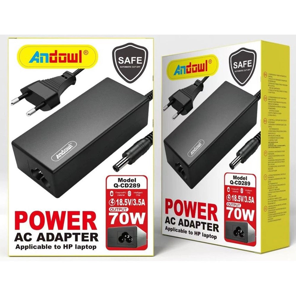 Trade Shop - Caricabatterie Universale Per Laptop Hp 70w 18,5v 3,5a Adattatore Alimentazione Q-cd289 -