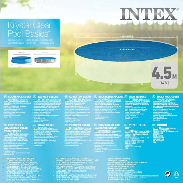 INTEX Copertura Solare per Piscina Circolare 457 cm 29023 91514