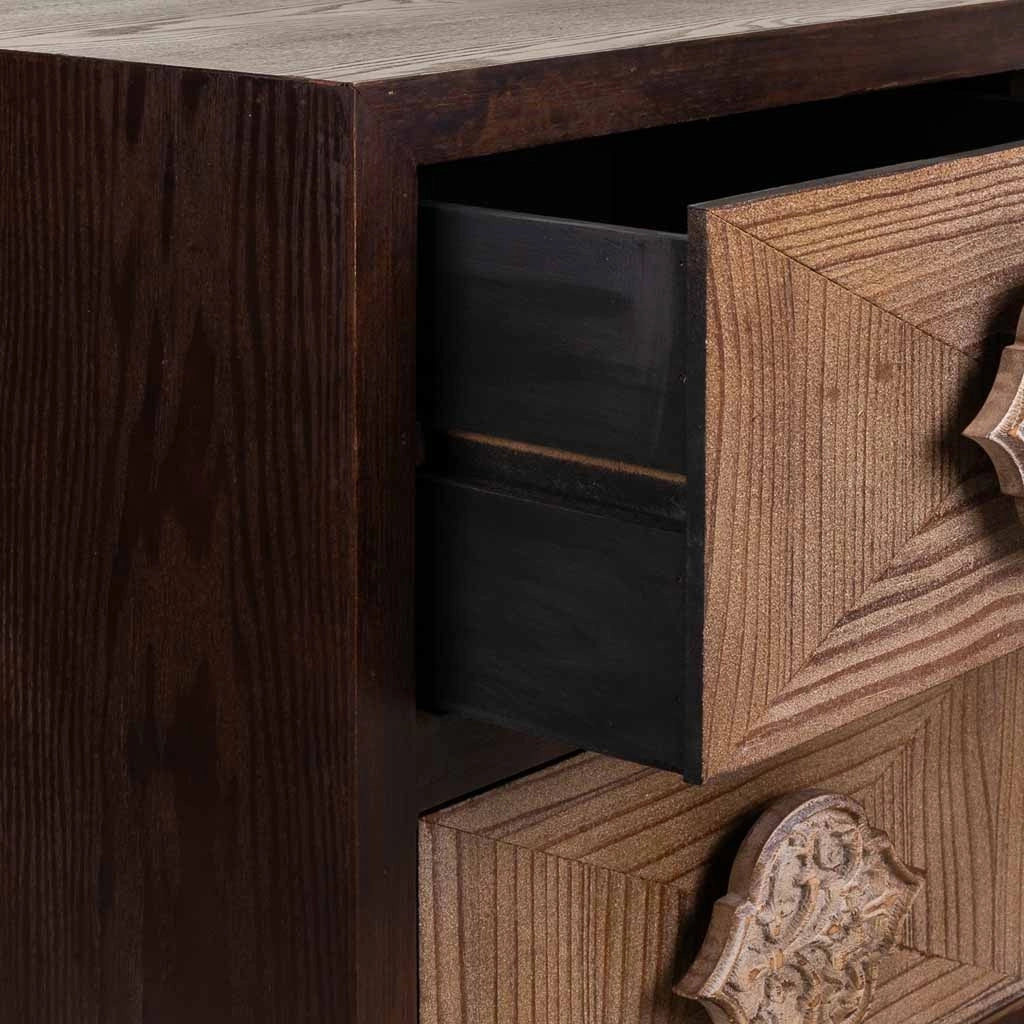 Comodino in legno marrone 45x40x60h