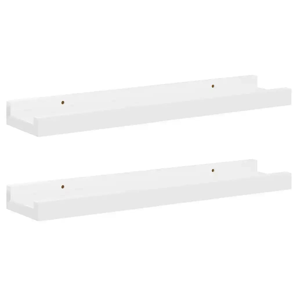 Mensole a Muro 2 pz Bianco Lucido 40x9x3 cm cod mxl 33706