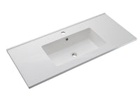 Lavabo da Incasso 101x46,5x2 cm in Resina TFTBianco Lucido