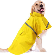 Giubbotto impermeabile e leggero per cani con cappuccio per cani piccoli medi grandi (Giallo L Spalle: 50cm)