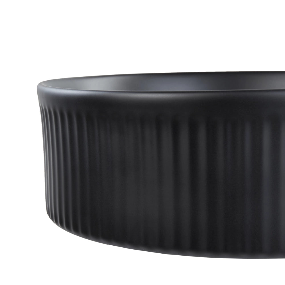 Lavandino da appoggio in ceramica nera ⌀ 37 cm opaco Lavandino da bagno rettangolare stile moderno
