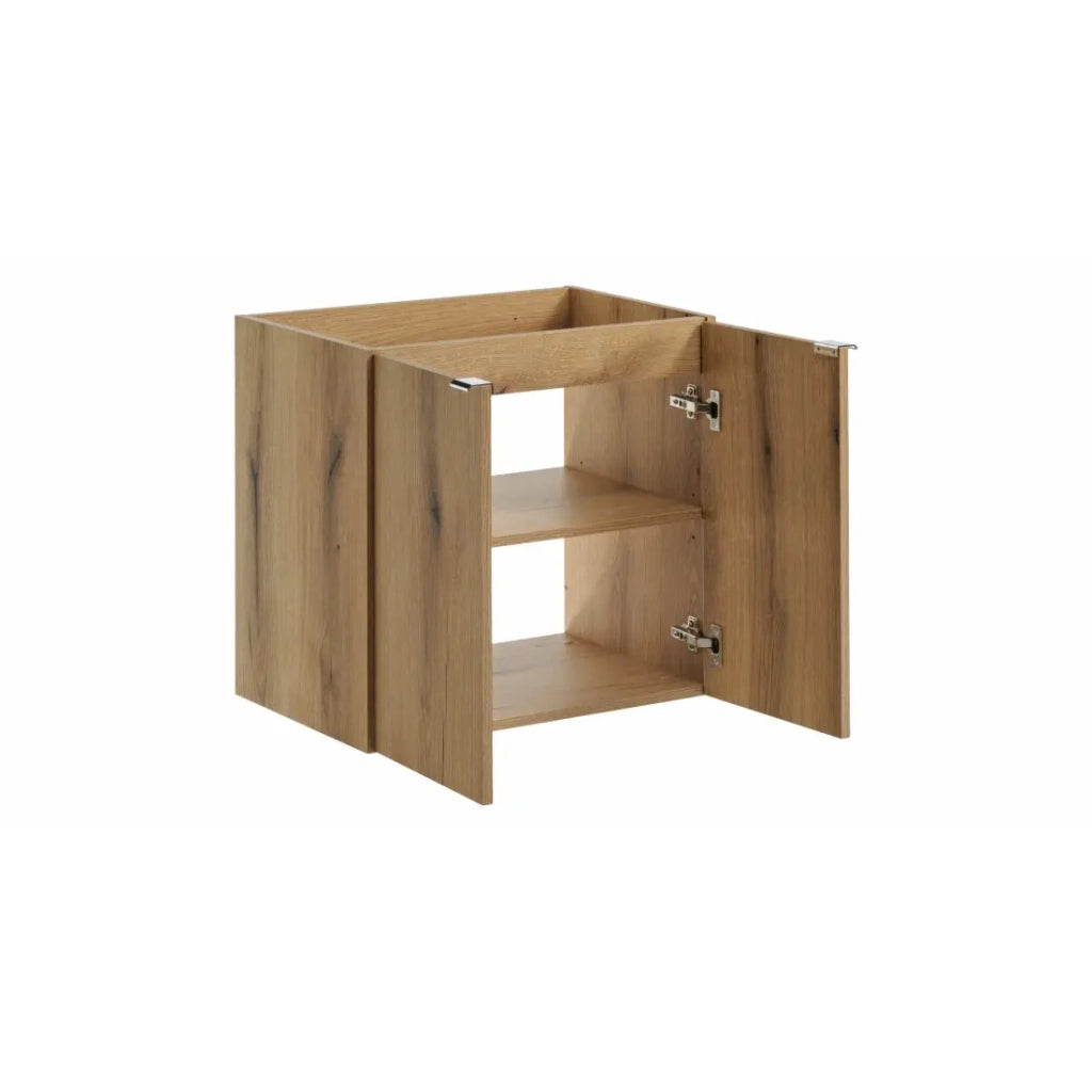 Mobile sottolavabo VANO – 2 ante – Colore rovere – L60 × P57 × H39 cm – Da appendere