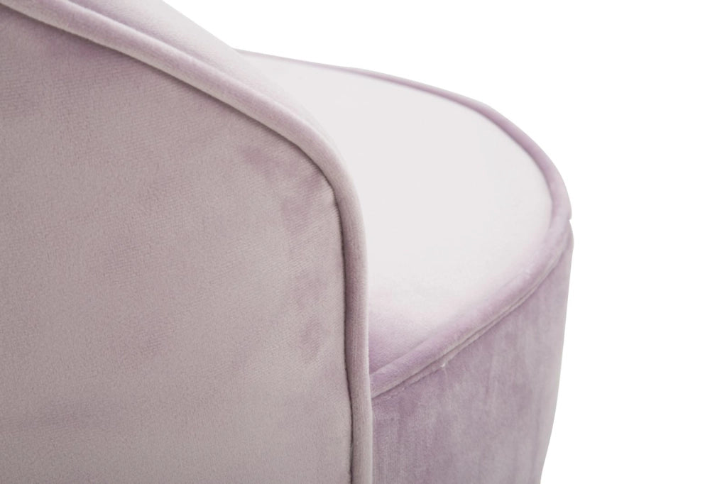 Sedia Mini Paris Rosa Ø45x62 cm Legno Spugna e Velluto Sintetico Rosa e Oro e Nero