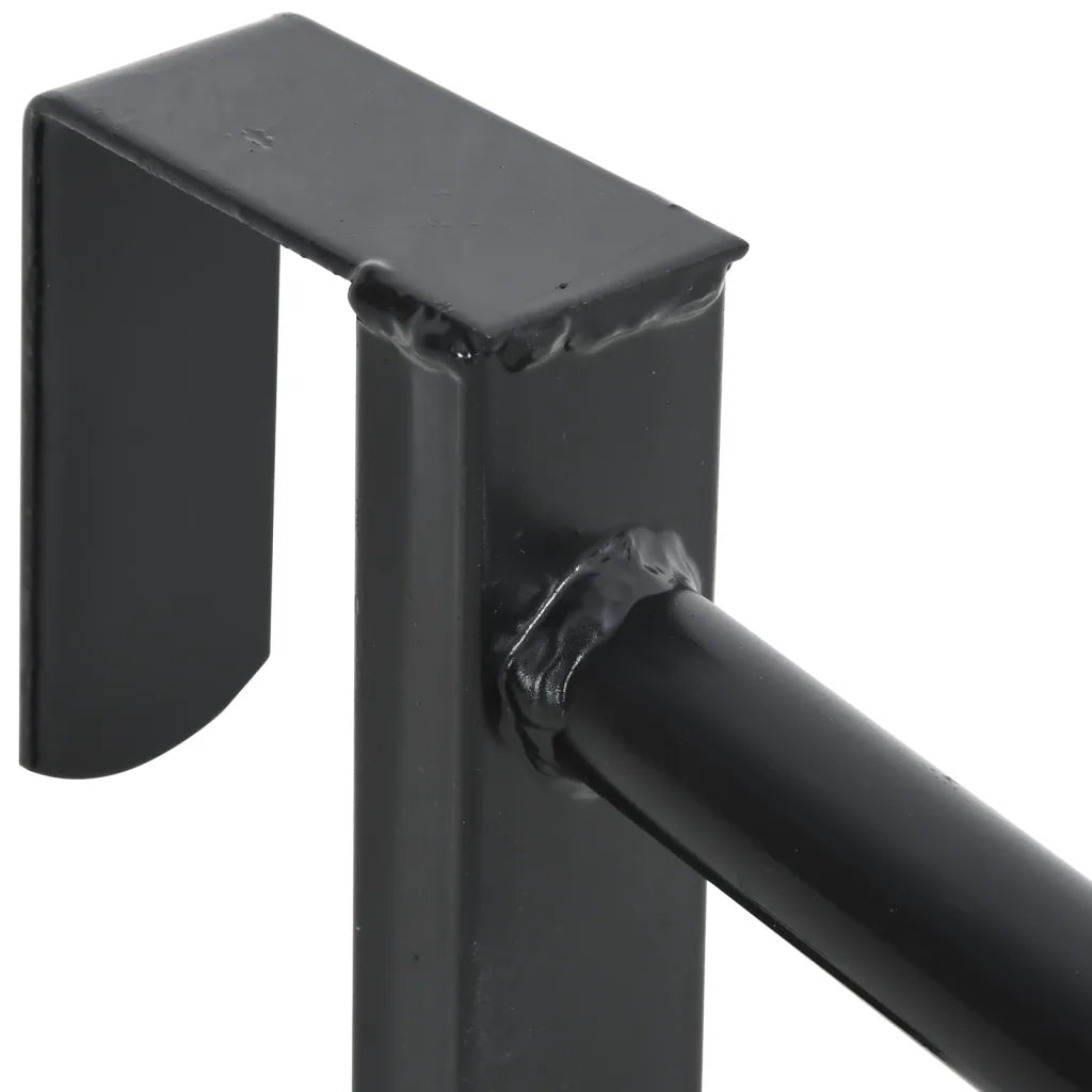 Portasella con Doppio Braccio Portatile Nero in Ferro 172433