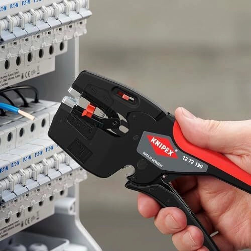 Knipex 12 72 190 pinza spellacavi Nero, Rosso
