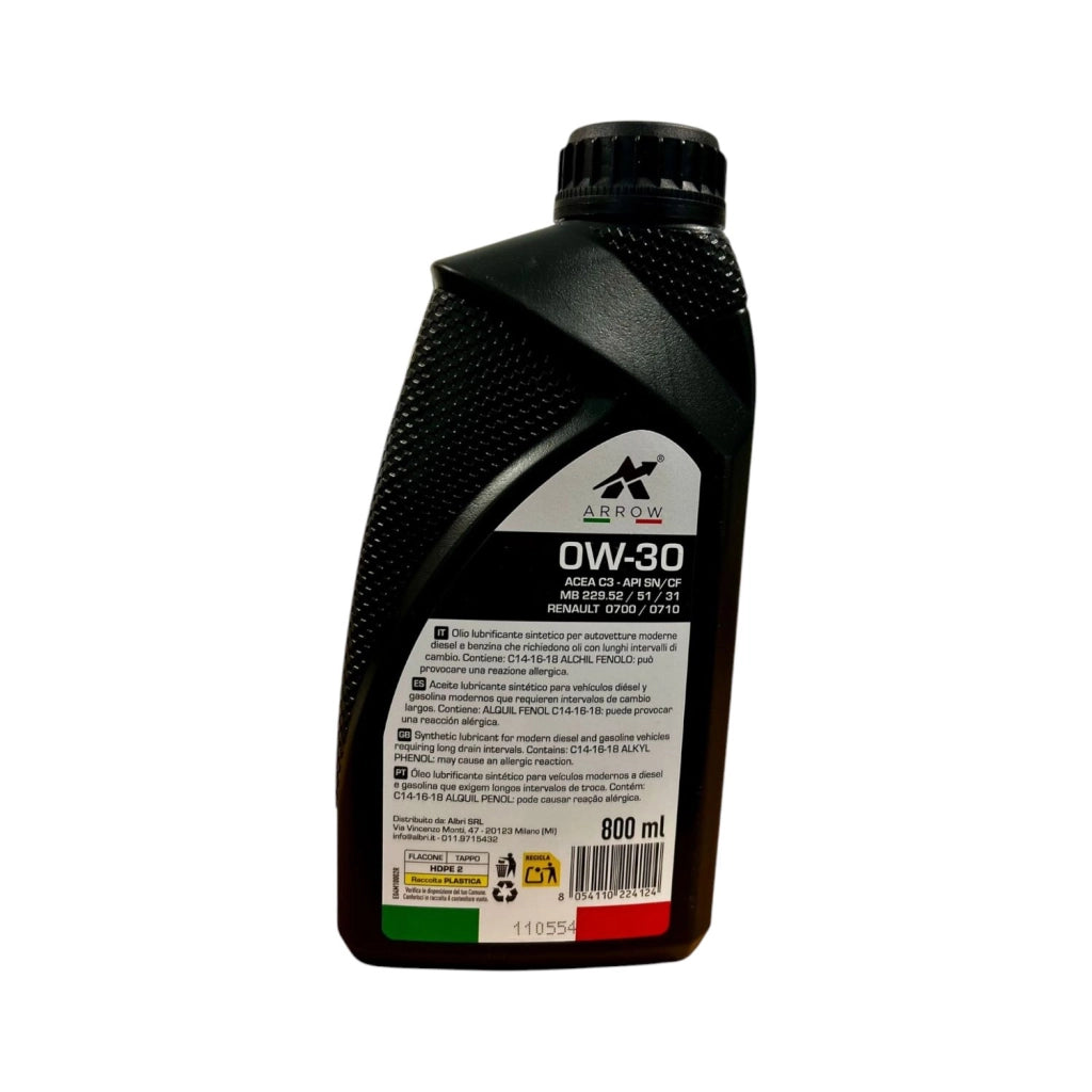 OLIO LUBRIFICANTE SINTETICO PER MOTORI OW-30