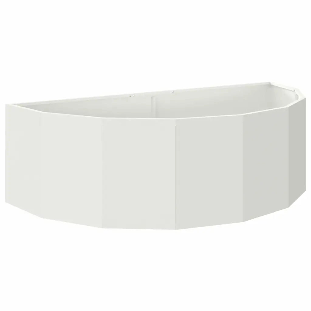 Fioriera-Vaso-Contenitore per Piante Bianco 120 x 60 x 35 cm Acciaio