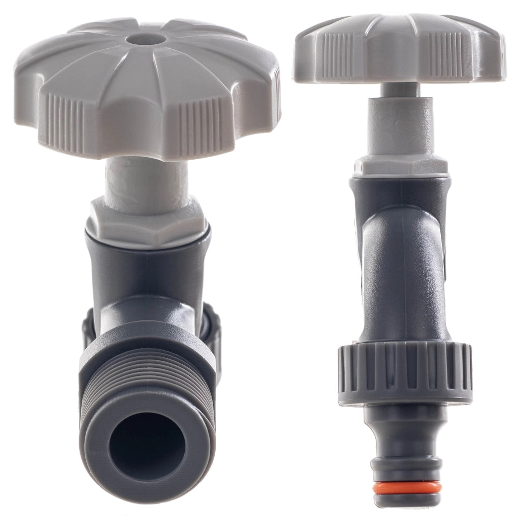 Rubinetto da giardino KADAX 3/4 per serbatoio di acqua piovana con valvola a barilotto.
