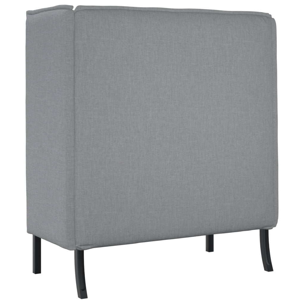 Divano Alto Schienale Grigio Chiaro 109x56x121 cm Tessuto