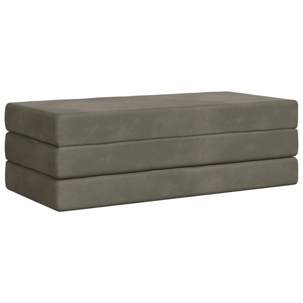 Divano Letto Pieghevole 140 x 67 x 45 cm Grigio Chiaro 900227
