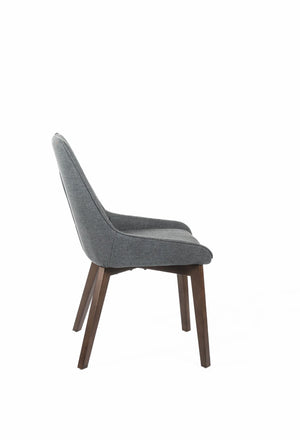 Set 4 Sedie 62x49,5xH87 cm in Tessuto Vera Grigio Scuro