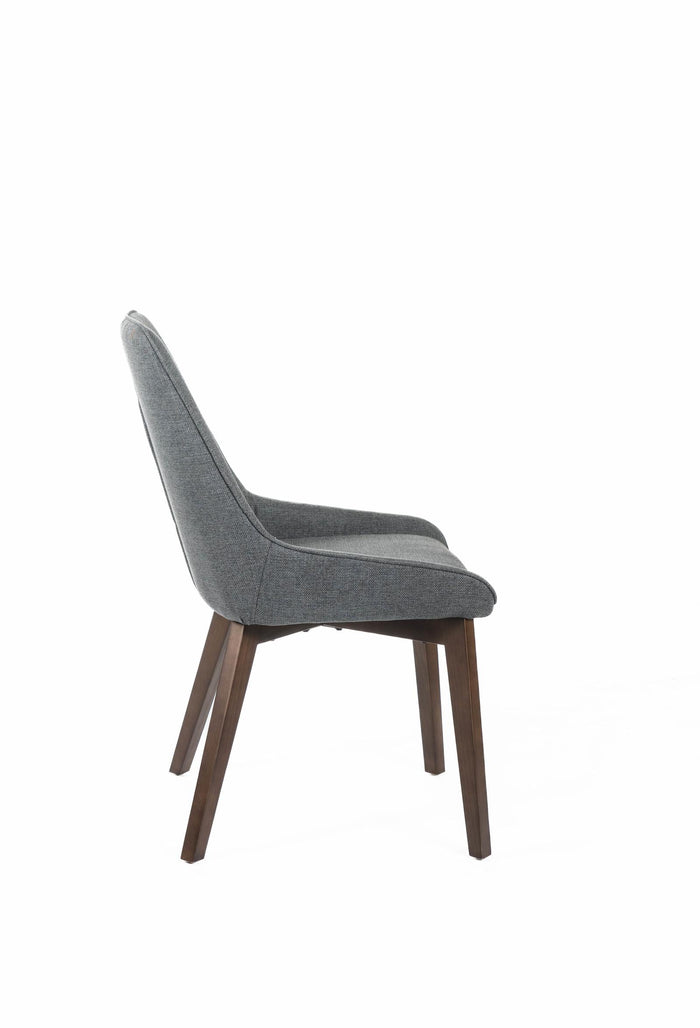 Set 4 Sedie 62x49,5xH87 cm in Tessuto Vera Grigio Scuro