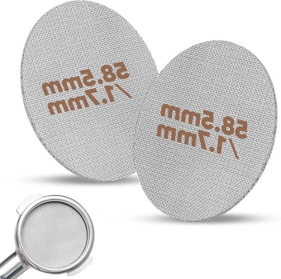 Due pezzi di schermo 585 mm acciaio inossidabile sinterizzato filtro caffè 17 mm di spessore filtro circolare per macchina per espresso portafiltro riciclabile filtro per fondo del caffè accessori