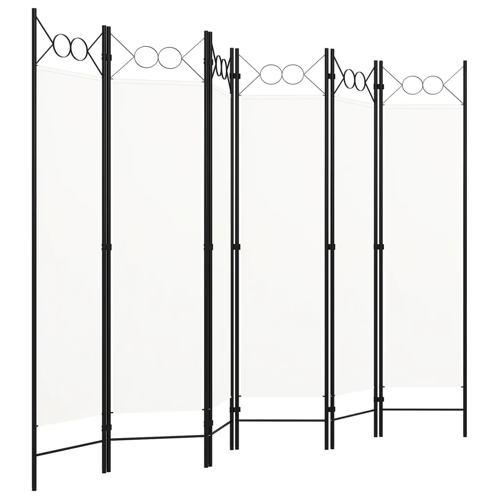 Divisorio Ambienti | Divider per stanze | Paravento a 6 Pannelli Bianco 240x180 cm
