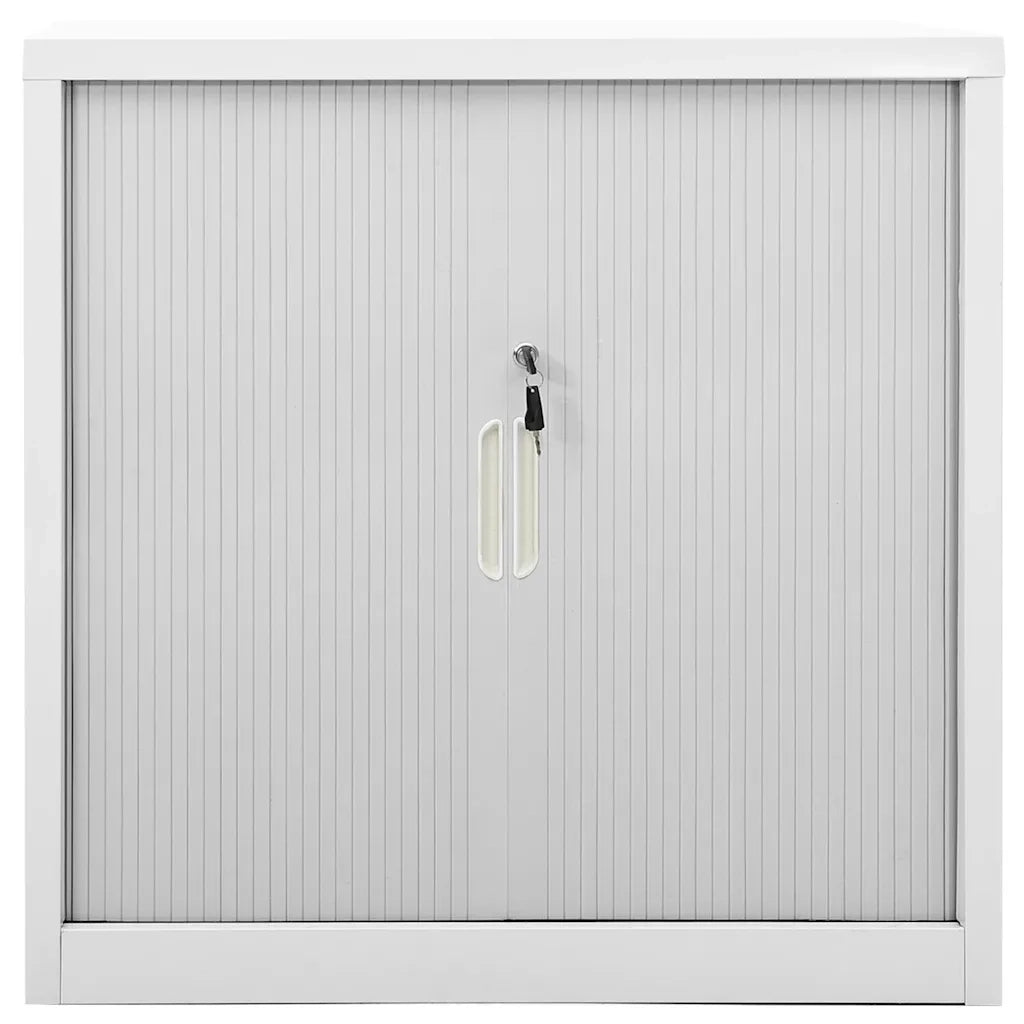 Armadio con Ante Scorrevoli Grigio 90x40x90 cm in Acciaio 336430
