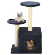 Albero per Gatti con Pali Tiragraffi in Sisal 60 cm Blu Scuro 170521