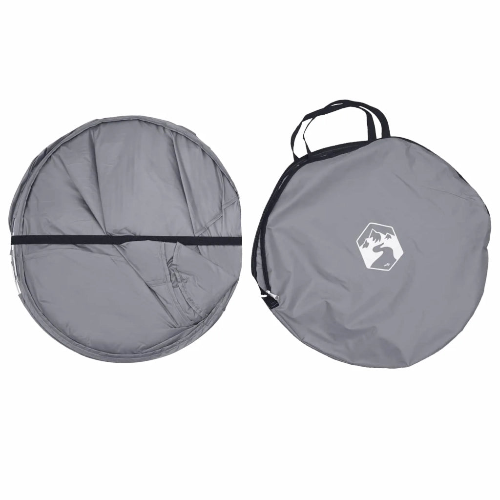 Tenda per toilet pop-up con corda sospesa Grigio e arancione