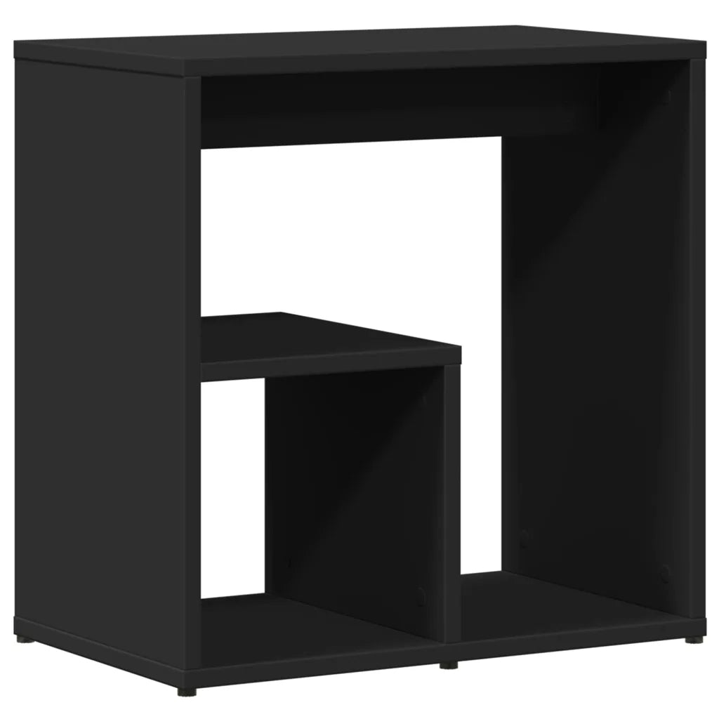 Tavolino | Tavolo laterale Nero 50x30x50 cm in Legno Multistrato