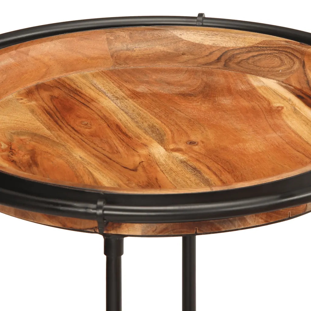 vidaXL Set Tavolino 2 pz in Legno Massello di Acacia